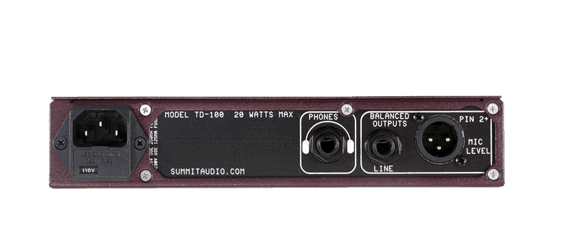 Summit Audio TD 100 Instrument PreAmp and Direct Box