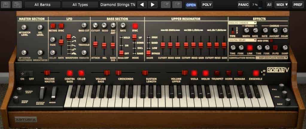 Arturia Solina V Virtual Synthesizer Screenshot