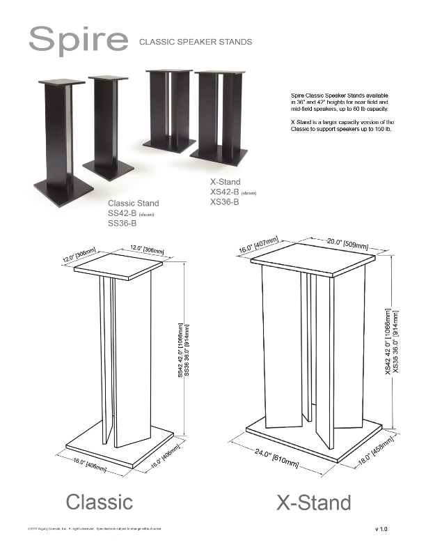 Argosy Spire X 36" Pair Studio Monitor Stands - Image 4